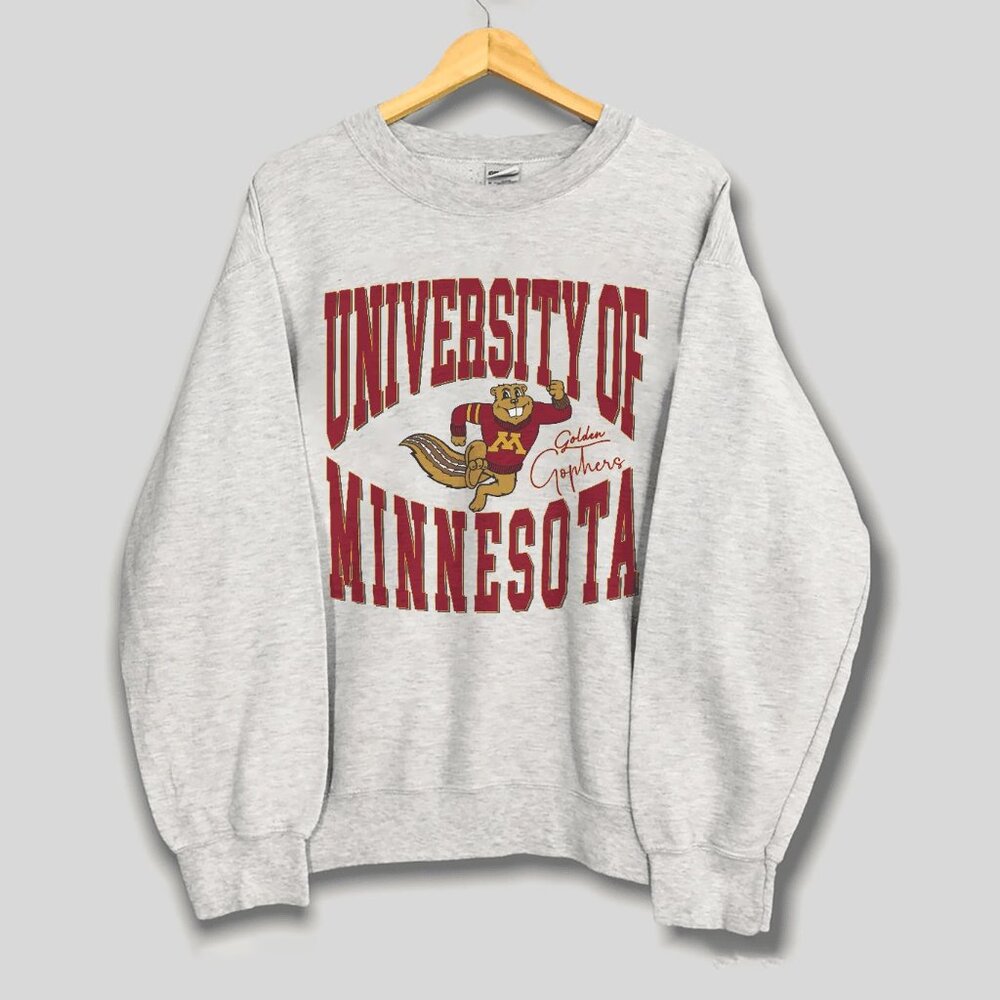 Vintage University of Minnesota Golden Gophers Football Sweatshirt, NCAA Shirt